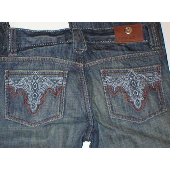 New Girls Jeans 14 $120 NWT Boot Cut Leg 27 X 31.5  Antik Denim Designer Paint - Picture 4 of 4